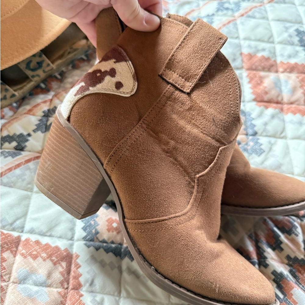 Brown Suede Ankle Boots